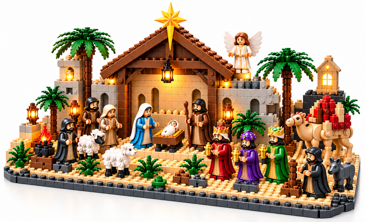 Completed Nativity Christmas display
